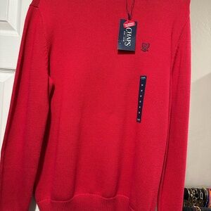 Chaps Men's Vibrant Red Crewneck Sweater